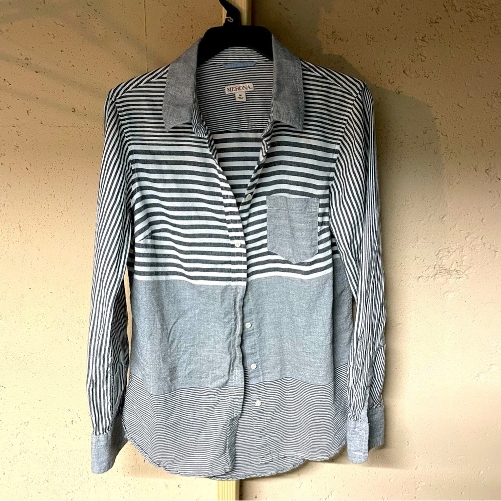 Merona striped long sleeve button up.